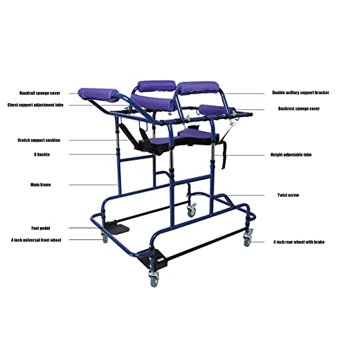 ZJWD Equipo de Andador, andadores estándar y bastidores para Andar, andadores Soporte de rehabilitación de hemiplejía, Ayuda para Caminar para Ancianos discapacitados