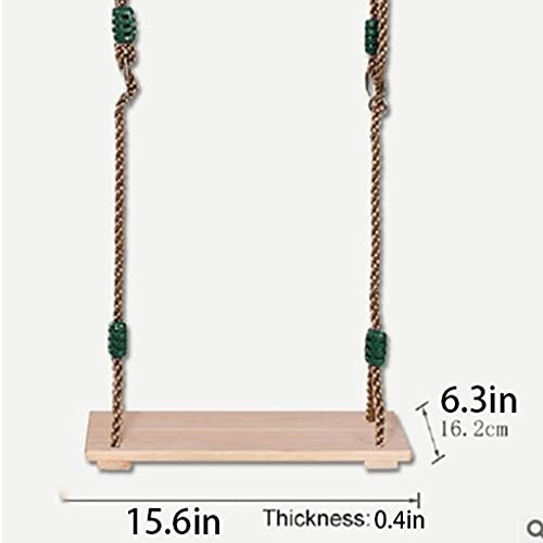 ZSP Columpios de madera para colgar columpios de árbol de madera, asiento para adultos y niños, jardín, patio, uso interior y exterior (tamaño: 40 x 16,2 x 1,2 cm)