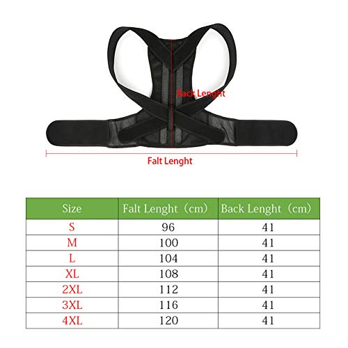 ZUHANGMENG Corrector de postura universal, alisador de espalda ajustable y mejora de la cifosis de Thorax en mala postura y alivio de dolor en la parte superior de la espalda (S-3XL)