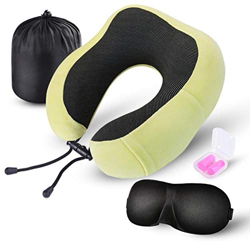 zyr Almohadas de Espuma viscoelástica en Forma de U, Almohada de Viaje Espacial de Rebote Lento Suave, Ropa de Cama Cervical de Cuello sólido, C7