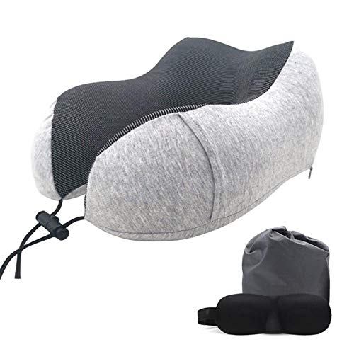 zyr Almohadas de Espuma viscoelástica en Forma de U, Almohada de Viaje Espacial de Rebote Lento Suave, Ropa de Cama Cervical de Cuello sólido, C7