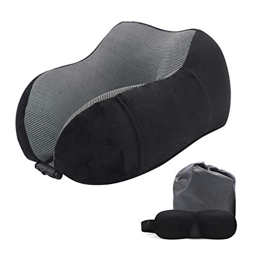 zyr Almohadas para el Cuello de Espuma viscoelástica en Forma de U, Almohada de Viaje Espacial de Rebote Lento Suave, Ropa de Cama Cervical de Cuello sólido, C1