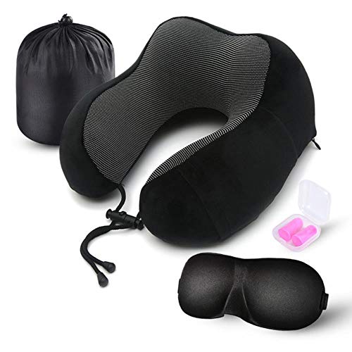 zyr Travel U Almohadas de Espuma viscoelástica para el Cuello, Suave y Lento, Espacio de Rebote, Almohada de avión, Ropa de Cama Cervical para el Cuello, C7