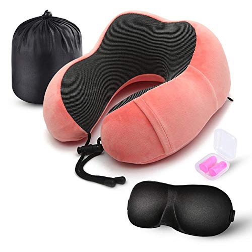 zyr Travel U Almohadas de Espuma viscoelástica para el Cuello, Suave y Lento, Espacio de Rebote, Almohada de avión, Ropa de Cama Cervical para el Cuello, C7