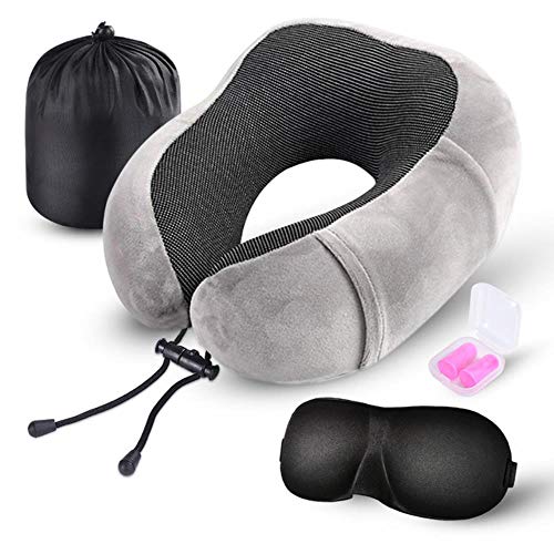 zyr Travel U Almohadas de Espuma viscoelástica para el Cuello, Suave y Lento, Espacio de Rebote, Almohada de avión, Ropa de Cama Cervical para el Cuello, C7