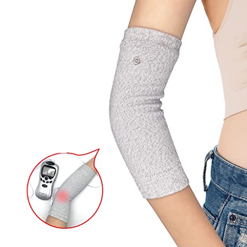 Zyxdk 3/5 Pares Fibra de Plata Electrodo Conductivo Manga de Abrazadera del Codo, Compatible con Mayoría de Máquinas por Tendinitis Artritis (Color : 5pcs)