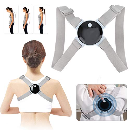 01 Soporte para La Espalda, Pantalla Digital Ergonómica, Cómodo Corrector De Postura De La Espalda, Vibración para Adultos, Soporte para La Parte Superior De La Espalda, Alivio del Dolor para