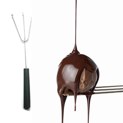 10 Piezas Tenedor para Mojar Chocolate, Juego de Tenedor para Mojar Chocolate de Acero Inoxidable, Tenedores para Fondue de Queso con Mango Largo, para Hornear Chocolates DIY