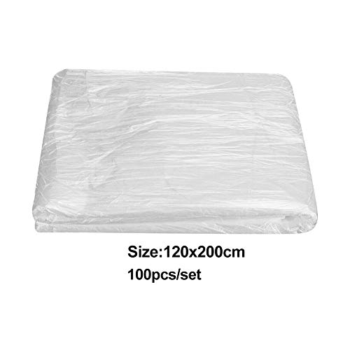 100 piezas Sábana desechable para mesa de masaje, funda para cama de masaje, sábana para salón de bricolaje, impermeable para camillas de masaje, cama, tratamiento de belleza, protección con cera