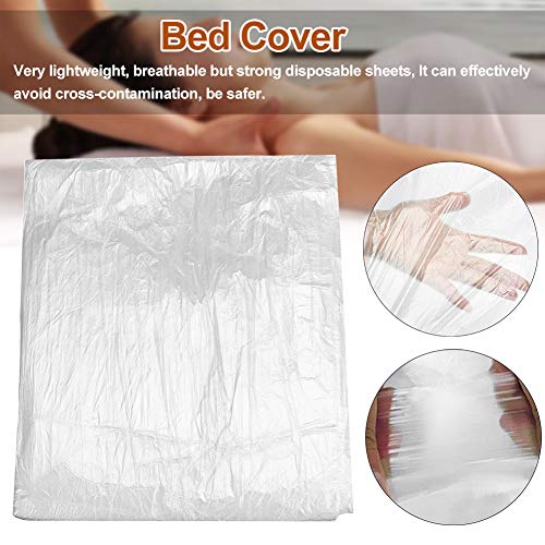 100 piezas Sábana desechable para mesa de masaje, funda para cama de masaje, sábana para salón de bricolaje, impermeable para camillas de masaje, cama, tratamiento de belleza, protección con cera