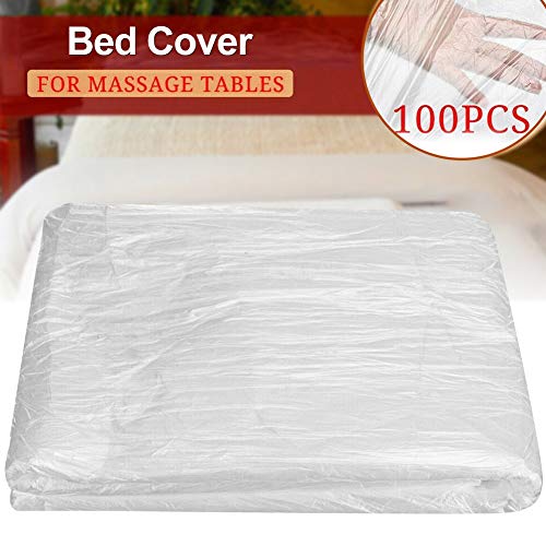 100 piezas Sábana desechable para mesa de masaje, funda para cama de masaje, sábana para salón de bricolaje, impermeable para camillas de masaje, cama, tratamiento de belleza, protección con cera