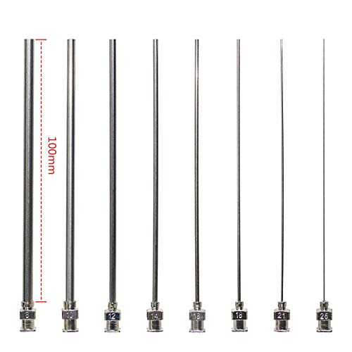 12 Paquete 14G 4" All Metal - Punta roma Luer Lock Aguja dispensadora de acero inoxidable. Aguja dispensadora industrial. Aplicador de precisión.