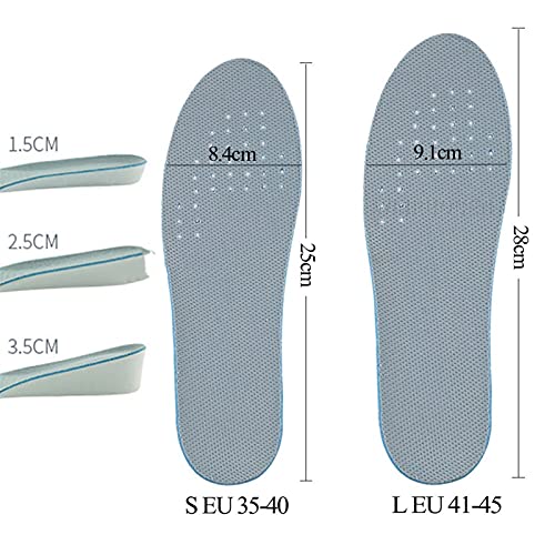 1.5-3.5cm Aumento DE Altura COLSOLA PROMPLETABLE PRINCIPANTE Sole Pad DE Teel Teel Insertar Apoyo Taller Soporte ABAPORTE Pad DE Fotos for Hombres O Mujeres