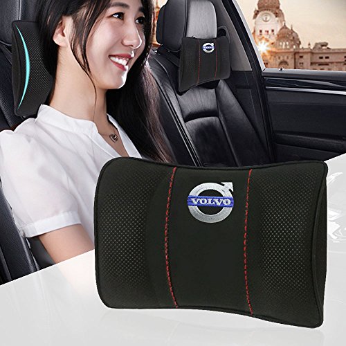 1pcs Almohada para el Reposacabezas del Coche,Almohada para el cuello del coche Volvo logo