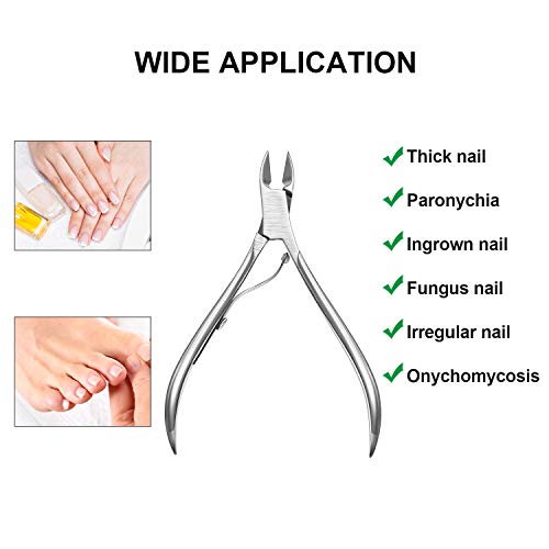 2 Piezas Tijeras de Alicate de Cutícula Recortadora de Cortador de Cutícula Herramienta de Cuidado de Cutículas de Acero Inoxidable para Piel muerta y uñas (Plata)