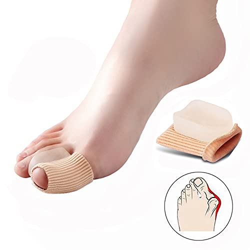 2 separadores de dedos de gel suave de silicona para terapia de juanetes, prevención del dolor y la relajación de los pies, tejido elástico, dos dedos, protector de juanetes, para mujeres, hombres y niños