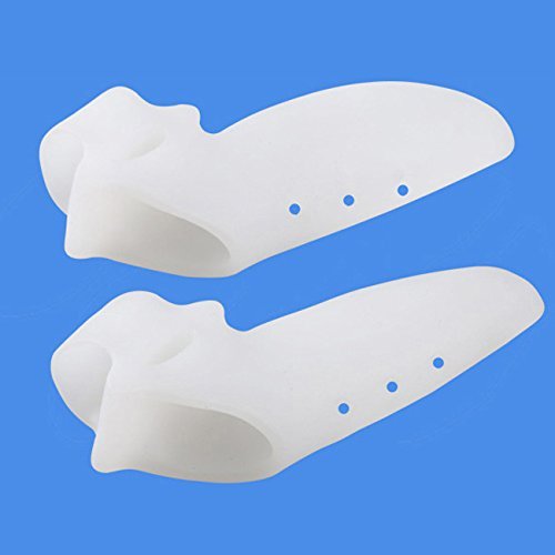 2 x GEL de silicona Soft separador, chanclas para Hallux Valgus Terapia, prevención de Dolor y Relajación de los pies, dos dedos, para juanete, para hombre, mujer y niños