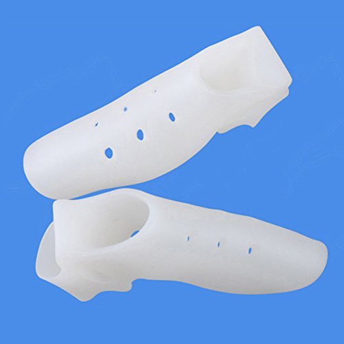 2 x GEL de silicona Soft separador, chanclas para Hallux Valgus Terapia, prevención de Dolor y Relajación de los pies, dos dedos, para juanete, para hombre, mujer y niños