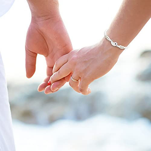 2 Yin Yang Pulseras de Cordón Ajustable de San Valentín el Mejor Amigo para Relación de Amistad Novio Novia