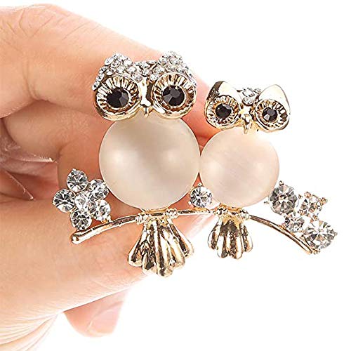 3 Piezas Broche de Cristal En Forma de Animal, Juego de Broches de Animales para Mujeres, Broche de Pavo Real de Libélula de Búho, Broche De Ropa para Mujeres y Niñas, Regalos De Fiesta