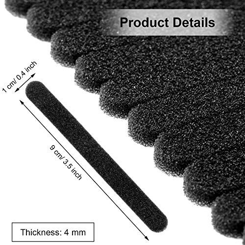 300 Piezas Esponjas Almohadillas de Puente de Nariz Cojín de Espuma de Puente de Nariz Tira de Esponja Antiniebla para AlambreTira de Cara de Bricolaje Manualidades de Costura, Negro