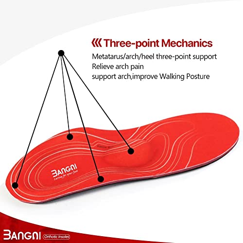 3ANGNI Plantilla ortopédica Soporte de pie de arco alto Inserción de función de fascitis plantar para dolor de pies planos severo Pie Valgus Hombre Mujer Zapato Pad