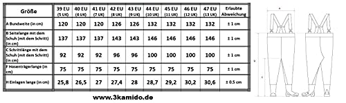 3Kamido® - Vadeadores de Pesca Classic, Serie 680, Estándar, Vadeadores Pantalones de Pesca. Color: Negro y Verde (Negro, 40)