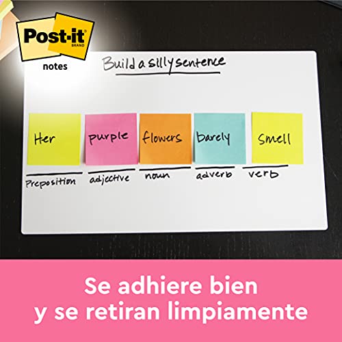 3M Post-it Pack Notas adhesivas 6 x 100 Bloc de nota , Multicolor (Colores Bangkok), Single, 127 x 76 mm