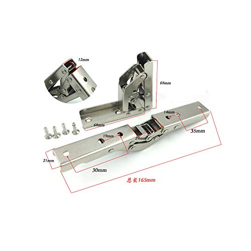 4 Piezas La puerta plegable de 90 grados/la bisagra del estante colgó las piezas de los muebles del tenedor de la tabla del soporte - No requiere ranura - Fácil de instalar Bisagra