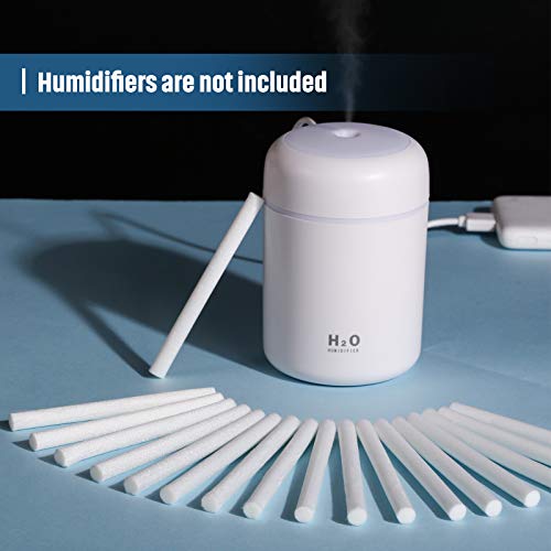 40 Piezas Varillas de Humidificador Repuestos de Mechas de Palos de Recarga de Filtro de Algodón para Humidificador Portátil Personal USB en Oficina y Dormitorio (4 Pulgadas)