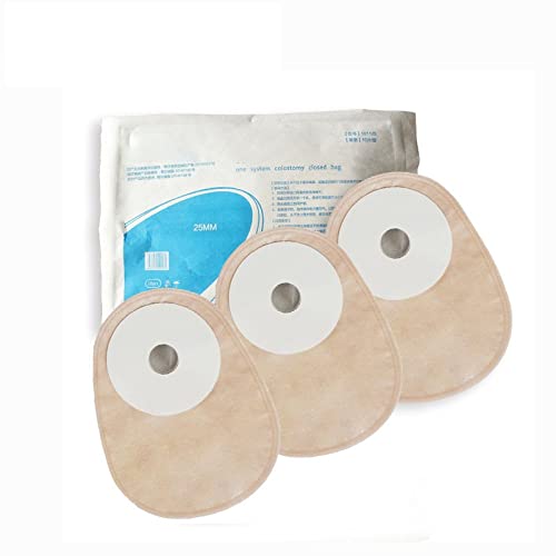 40pcs / lote ~ Económico una PC cerró bolsas de colostomía; Bolsos de cuidados de estoma portátil de una pieza ~ Volumen Bolsa diaria Ostomy Bolsos de ostomía transpirable Ostomía Hernia Drenaje Incon