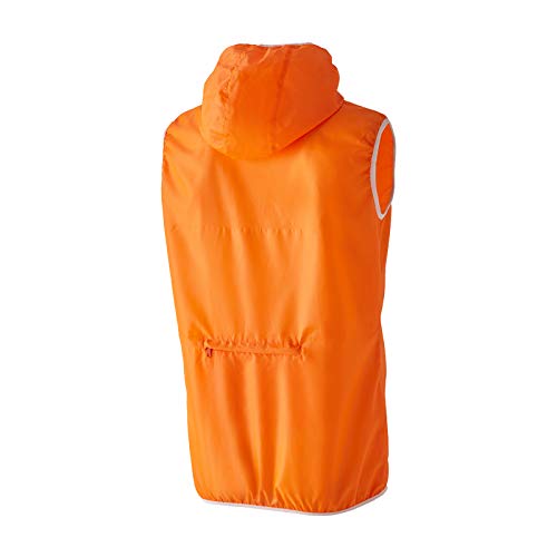 42K Running - Chaleco Técnico Waterproof Vest Naranjaa-Blanco XXL