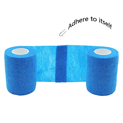 6 Rollos de Cinta de Tobillo Autoadhesiva Para Vendaje, Cinta de Deporte, Cinta Azul Cohesiva, Vendajes Adhesivos, 7,5 cm