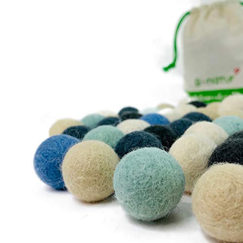 8-Natur Colección Llena de Color de 50 Bolas de Fieltro Invierno Mix de 2,2 cm de Grosor, Hechas de Pura Lana Merino para elaborar guirnaldas, móviles y macetas, o Solo para decoración.