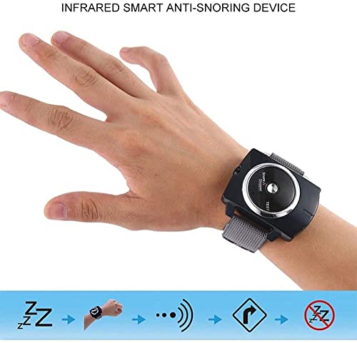 AACXRCR Dispositivo Anti ronquido de solución de ronquidos, Pulsera Inteligente infrarroja Snore Spopper Ayuda de Dispositivos con Sensor de biofeedback Solución de Alivio instantáneo5PCS