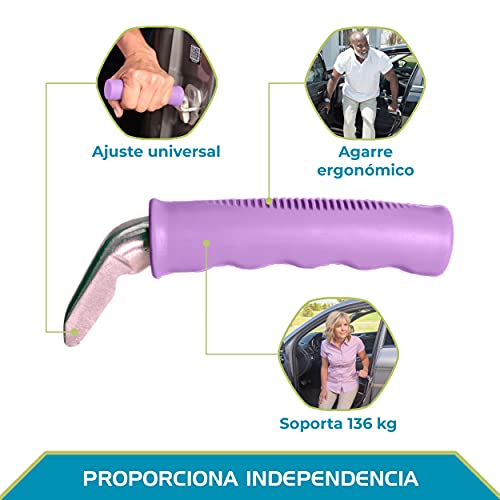 Able Life Auto Cane, Mango De Soporte Portátil Del Vehículo, Bastón de Coche, Ayuda de Movilidad, Ayuda Para Levantarse, Manija De Asistencia, Lavanda