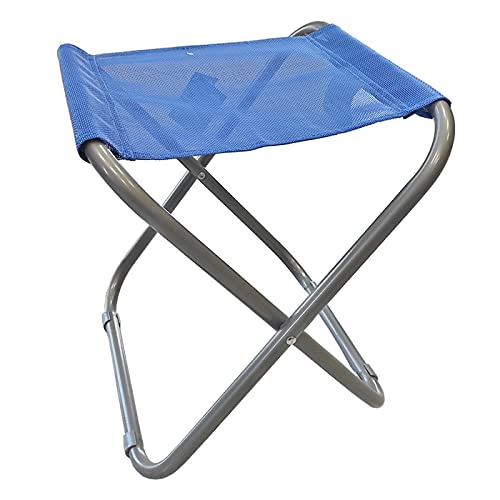 Acan Taburete Plegable Camping portátil 40 x 32,5 x 38,5 cm. Silla, banqueta compacta de Hierro y poliéster para Playa, Acampada, Pesca, Caza, Senderismo, Picnic (Color Surtido)