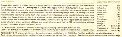 ACANA LIGHT & FIT comida para perro 11.4 KG 1 Saco