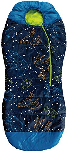 AceCamp Saco de dormir para Unisex Aduultos para interior y exterior [Brilla en la oscuridad] [Azul -180 cm]