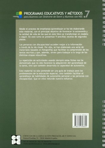 Actividades de autonomía personal en la vida diaria para personas con discapacidad. Cocinar segundos platos: Autonomía para personas con discapacidad: 7 (Vivir con síndrome de Down)