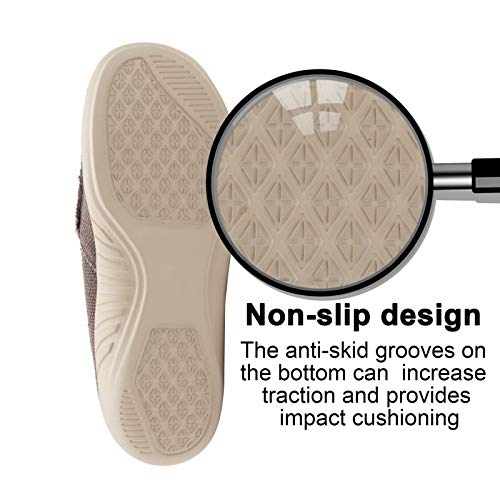 ADAX Zapatillas Para Hombre Con Soporte De Arco Zapatillas Para El Hogar Con Forro De Terciopelo Fascitis Plantar Zapatillas Ortopédicas Sin Cordones