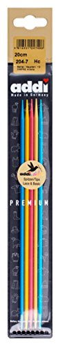 Addi Agujas de Tejer de Doble Punta Colibri, Multi-Color_p, Multicolor, 20 cm 4 mm