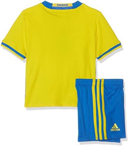 adidas – Balón de fútbol Infantil hogar/de Equipo Suecia Mini, Primavera/Verano, Infantil, Color Yellow/Broyal, tamaño 3 años (98 cm)