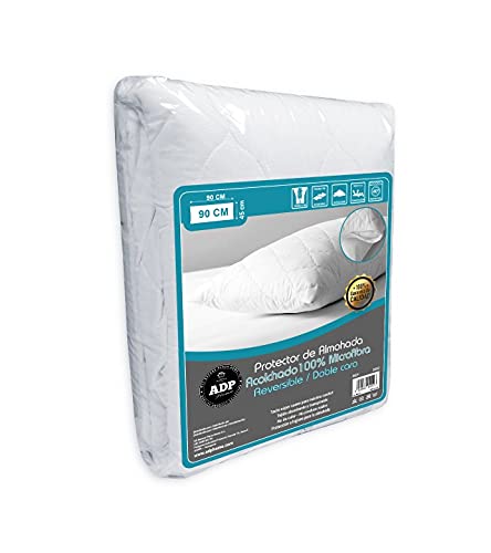 ADP Home - Protector de Almohada Reversible Acolchado (Almohada 90 CM)