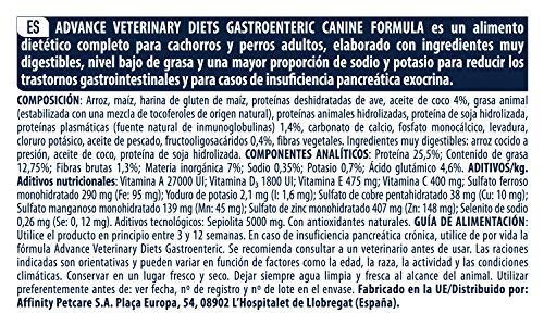 ADVANCE Veterinary Diets Gastroenteric - Pienso Para Perros Con Problemas Gastrointestinales - 3 kg