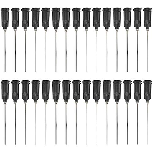 Agujas de punta roma, 100Pack agujas de acero inoxidable Luer Lock para jeringas, aguja dispensadoras roma cánulas de para uso industrial y experimental (19G)