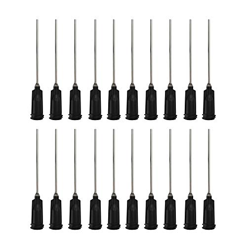 Agujas de punta roma de 1.49 inch,Precisión Punta de Aguja Aplicador con Luer Lock para pegar los componentes electrónicos, rellenar y medir el líquido (19G-100pcs)