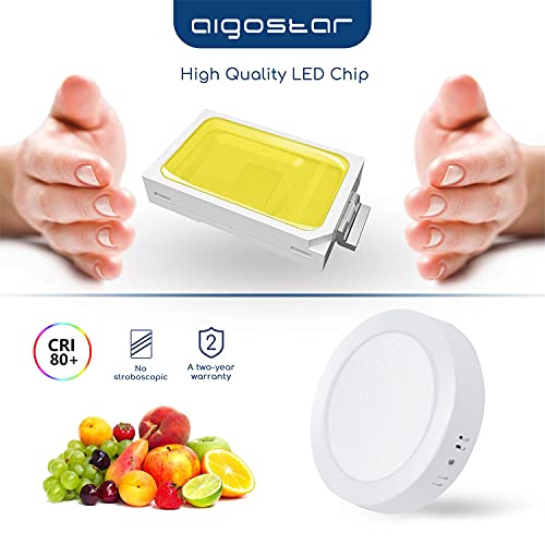 Aigostar Plafón LED Techo 12W 960LM Lámpara de Techo LED luz blanco fria 6500K para Cocina Sala de Estar Dormitorio Pasillo 174 * 35Hmm [Clase de eficiencia energética A+]