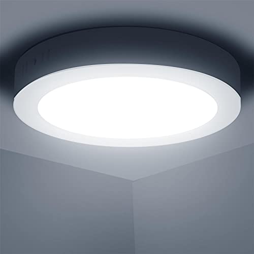 Aigostar Plafón LED Techo 12W 960LM Lámpara de Techo LED luz blanco fria 6500K para Cocina Sala de Estar Dormitorio Pasillo 174 * 35Hmm [Clase de eficiencia energética A+]