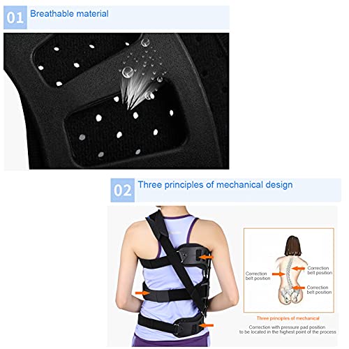 Ajustable Escoliosis Postura Corrector Órtesis de Columna Vertebral Postural Alisador de la Espalda para Mujeres Hombres y Adolescentes